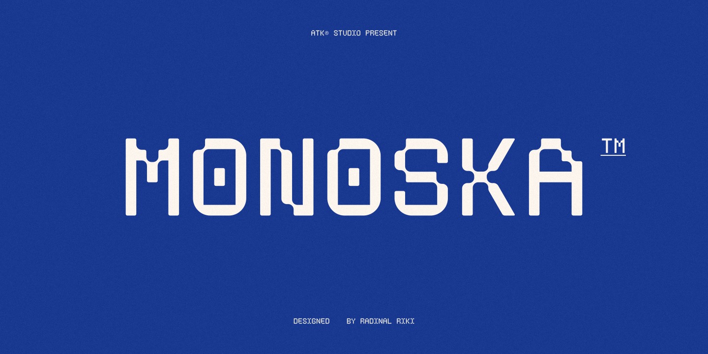 Пример шрифта Monoska #1
